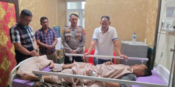 Personel Polres Pelabuhan Belawan Patah saat Pengamanan Eksekusi Lahan