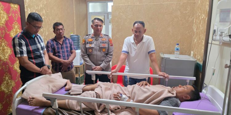 Personel Polres Pelabuhan Belawan Patah saat Pengamanan Eksekusi Lahan