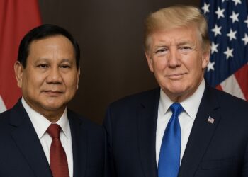 Komnas HAM Soroti Perlindungan Data Pribadi WNI dalam Perjanjian Dagang Indonesia-AS Ilustrasi Prabowo Subianto dan Donald Trump.