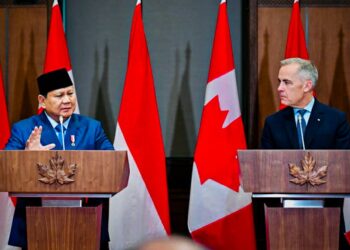 Presiden Republik Indonesia, Prabowo Subianto di Ottawa mendapatkan sambutan hangat dari Perdana Menteri (PM) Kanada, Mark Carney, di West Block, Parliament Hill, Rabu 24 September 2025. (Foto: BPMI Setpres)