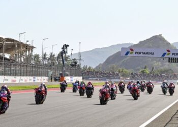 MotoGP Mandalika 2025: Tiket Terjual Baru 30 Persen, Persiapan Infrastruktur di Lombok Semakin Matang Race MotoGP 2024 di Sirkuit Internasional Pertamina Mandalika. (Foto: MotoGP)
