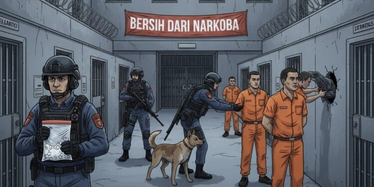 Politikus Golkar Sebut Ditjenpas Sumut Tegas Berantas Narkoba dan Scamming Ilustrasi (Foto: Narata/AI)