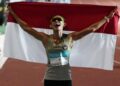 Keterangan foto: Cabang olahraga atletik kembali berhasil menambah pundi medali emas di SEA Games Thailand 2025, lewat Emilia Nova. (Foto: Kemenpora)
