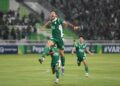 Keterangan foto: Penyerang PSMS Medan, Felipe Cadenazzi, melakukan selebrasi usai mencetak gol ke gawang Sumsel United di Stadion Utama Sumatra Utara, Sabtu 14 Februari 2026. (Sumber: Media Official PSMS)
