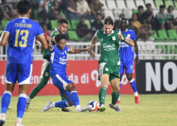 Keterangan Foto: PSMS Medan versus Adhyaksa FC berakhir dengan skor 1-1 di pekan ke-26 Liga 2 Championship, Sabtu 25 April 2026. (Sumber: MO PSMS)