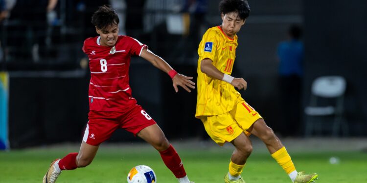 Keterangan Foto: Timnas Indonesia versus Tiongkok di Piala Asia U-17, Selasa 5 Mei 2026. (Sumber: Media Official AFC)