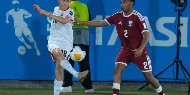Keterangan Foto: Qatar vs Indonesia di penyisihan Grup B Piala Asia U-17 2026. (Sumber: MO AFC)